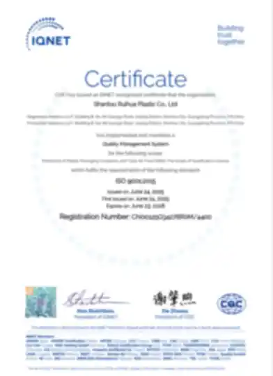 ISO 9001 protected certificate preview